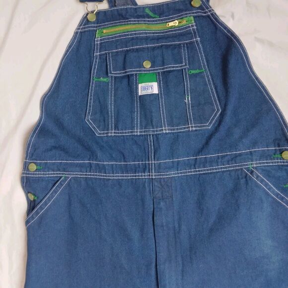 Liberty Overalls Mens Blue Denim Bib Work Bibs 42 x 32 - Picture 4 of 13